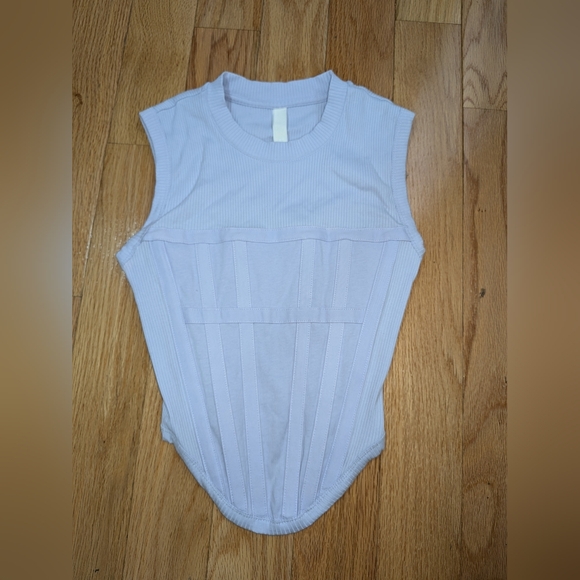 16. NWOT DION LEE JERSEY RIB CORSET TANK IN AMYTHEST - Picture 5 of 8